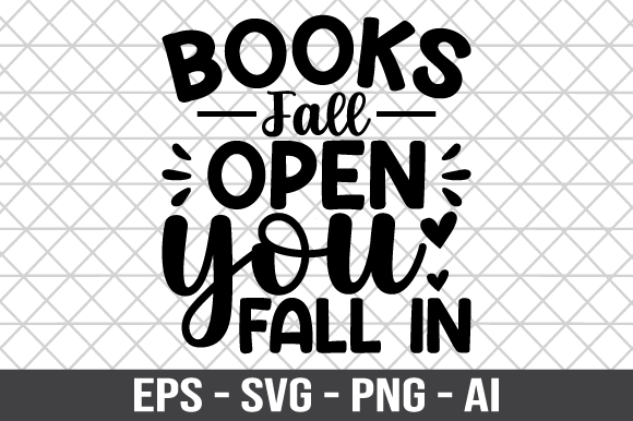 Books Fall Open You Fall SVG for Crafts and Graphics