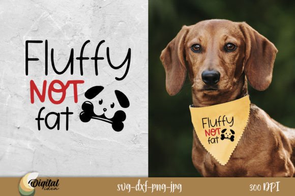 Fluffy Not Fat: A Playful Graphic Design Asset for Crafts and Blogs
