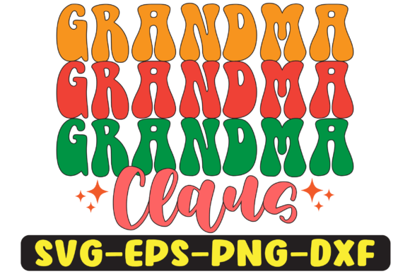 Grandma Claus Png Sublimation Design for Crafts and Graphics