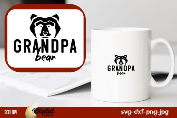 Grandpa Bear Graphic Design Asset for Crafts and Digital Products