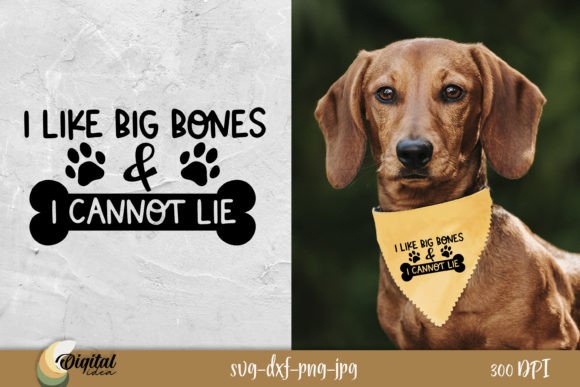 I Like Big Bone Graphics for Crafts and Branding