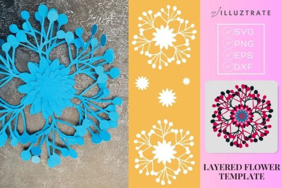 Layered Flower Template Paper Flower Review