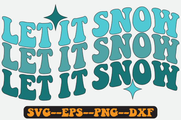 Let It Snow Png Sublimation Design for Graphics and Crafts